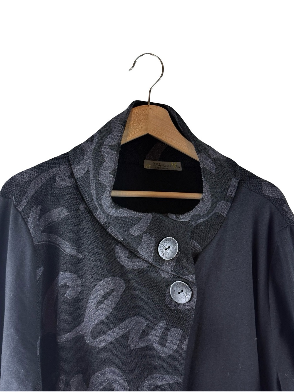 Chalet Et Ceci  Funnel Neck Jacket Coat Artsy Lagenlook XL - Picture 6 of 10